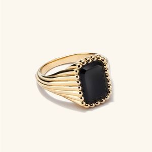 Jenna Lyons Vermeil and Onyx Pinky Signet Ring